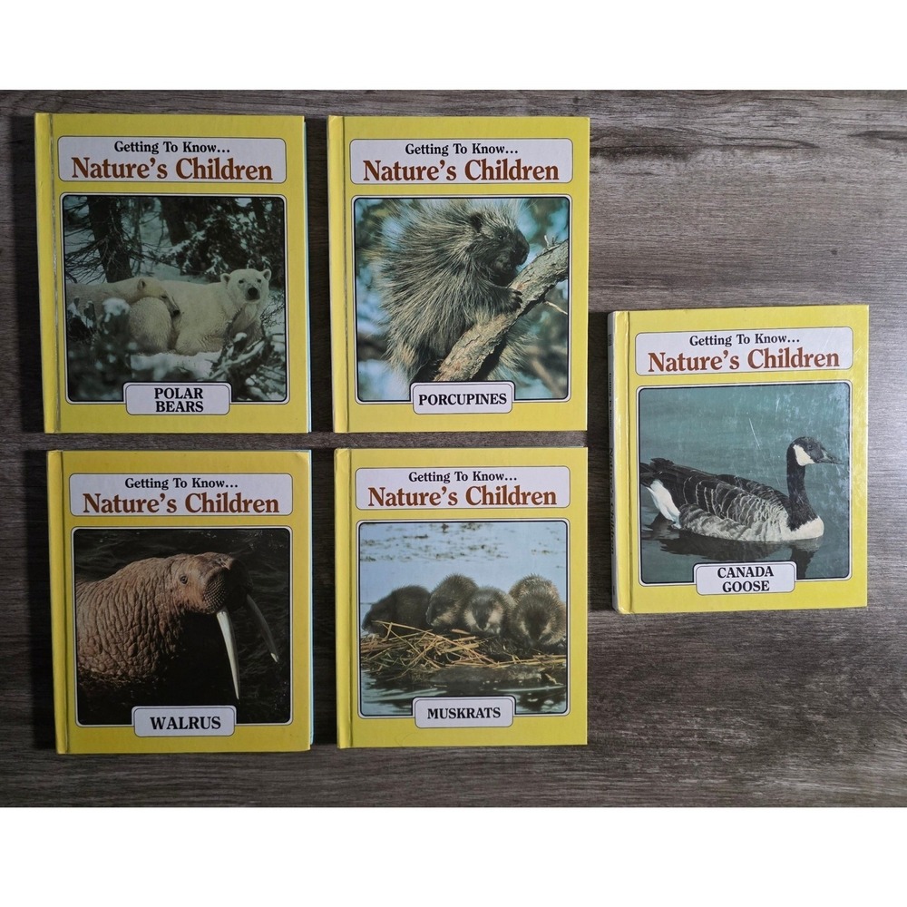 Getting To Know Nature's Children Book Lot 5 Wildlife Set YOUTH HOMESCHOOL